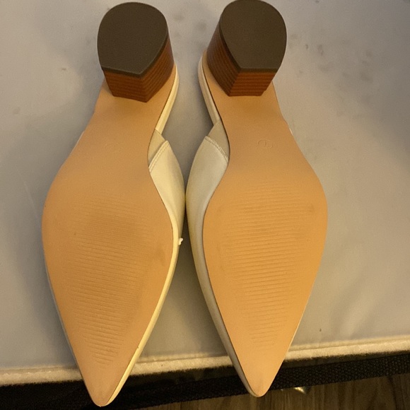 Coutgo Pointed Toe Mules Chunky Block Heel Slip On Clogs Slides Shoes Size 7 - Picture 6 of 8